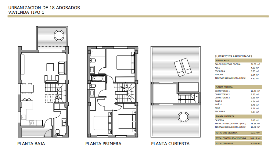 Adosado en venta en Els Poblets de nueva construcción